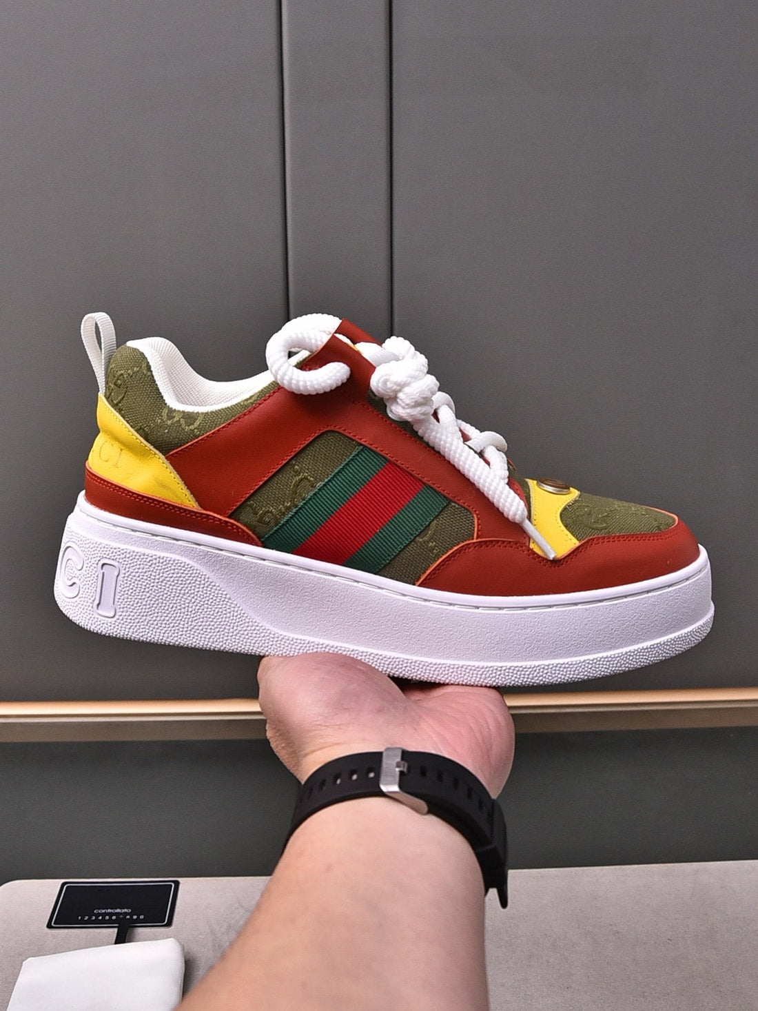 GG Sneakers Screener Colorful Leather
