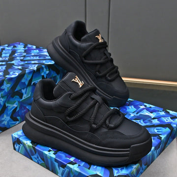 LV Sneakers Black Lace-Up