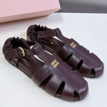 Miu Miu Sandal Dark Brown Calfskin