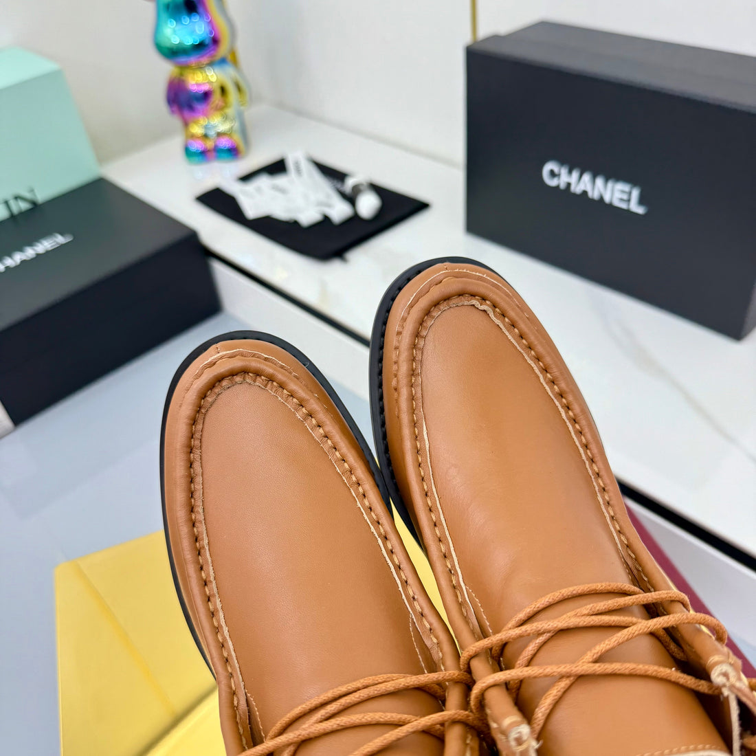 CC 25 Ankle Boots Brown Cowhide And Tweed 454714