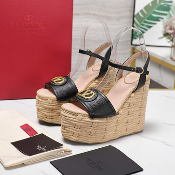 Vl Flatform Sandal 15MM In Black Cowhide Ghw 456390
