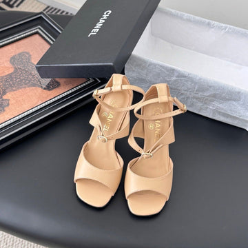 CC 25B Mary Janes 85MM High Heel Beige Sheepskin