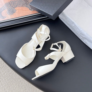 CC 25B Mary Janes 55MM High Heel White Sheepskin