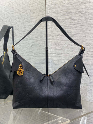 CD Voyage Handbag 34CM Black Cowhide