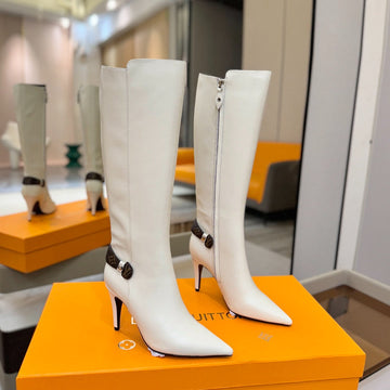 LV Legacy High Boot 90MM White Caflskin 504738