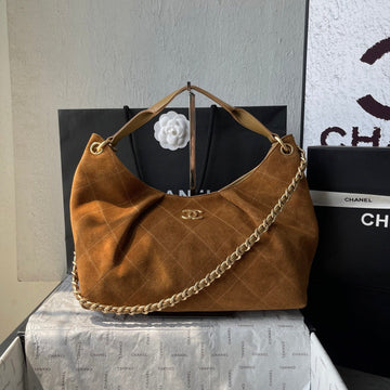 CC 25A Tote Bag 33CM Brown Suede