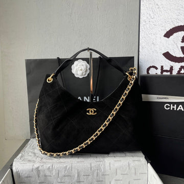 CC 25A Tote Bag 33CM Black Suede