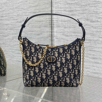 CD Shoulder Bag 19CM Monogram Oblique Fabric Ghw
