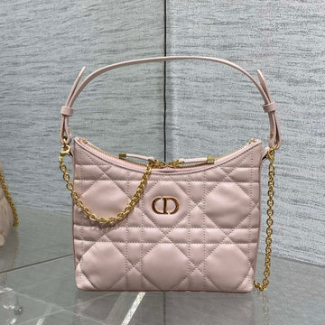 CD Shoulder Bag 19CM Pink Lambskin Ghw