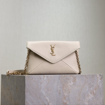 Cassandre Mini Bag 19CM Cream Lambskin Ghw