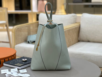 Chloé Spin Tote Bag Large 35CM Light Blue Calfskin 272307