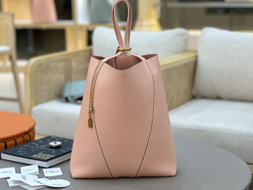 Chloé Spin Tote Bag Large 35CM Pink Calfskin 272293