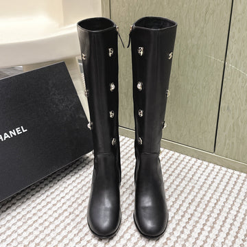 Chanel Riding Boots Black Lambskin 567792