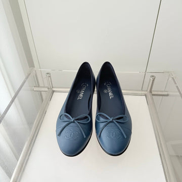 Ballet Flats Blue Lambskin 566816
