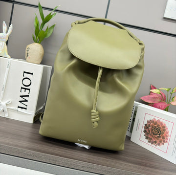 Loewe Flamenco Backpack 36 Green Calfskin 274688