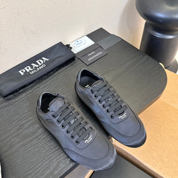 Prada Classic Retro Sneakers –– Sport & Casual Style Black In Sheepskin Fabric 580381