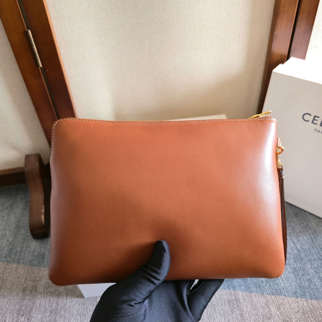 Celine Hot-Selling Brown Clutch Bag In Cowhide 276330