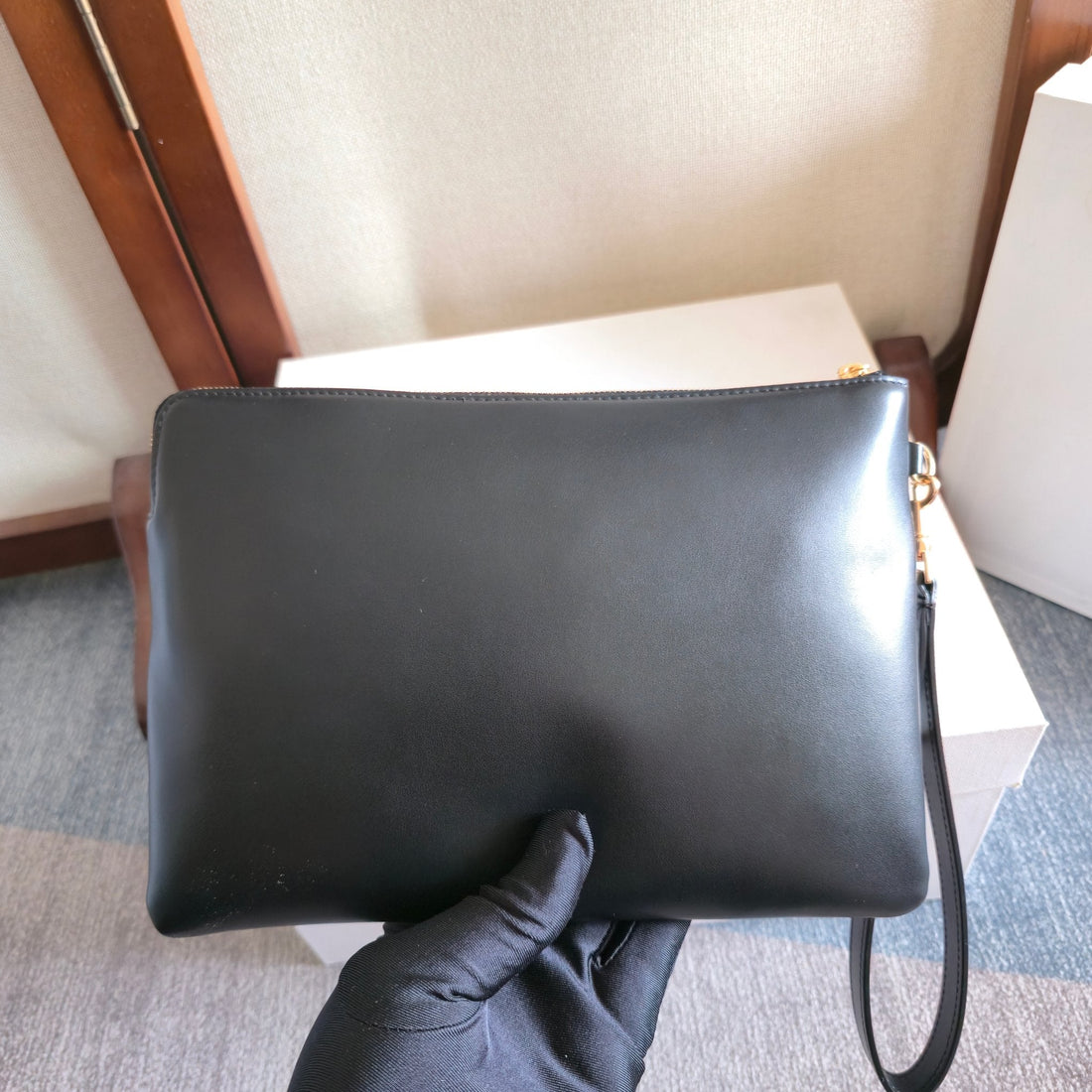 Celine Hot-Selling Black Clutch Bag In Cowhide 276332