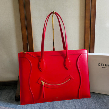 Celine 26 New Smiley Face Red Bag In Cowhide 276209
