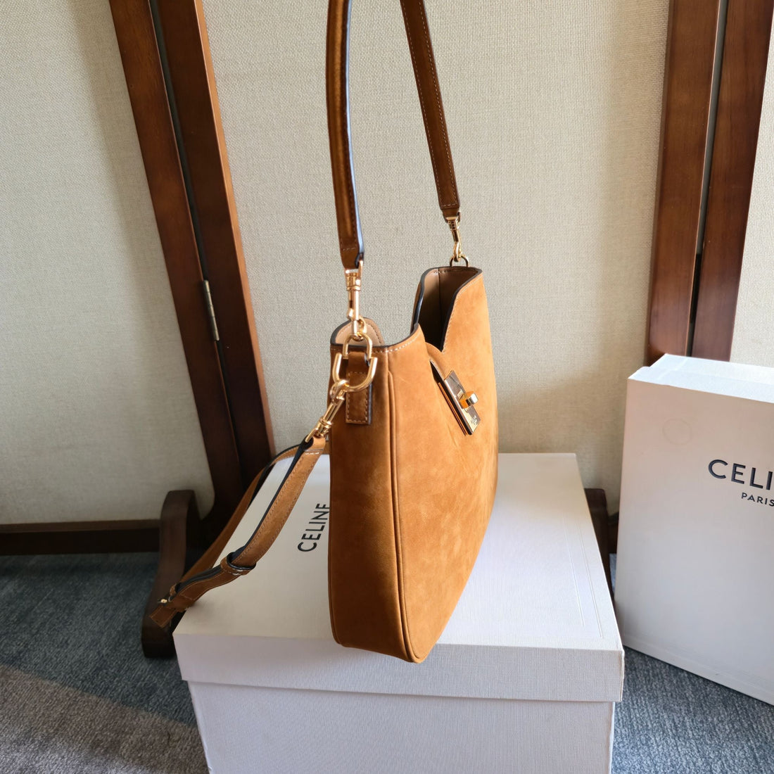 Celine New Camille 16 Soft Brown Bag In Calfskin 276174