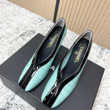 Chanel 26 Closed-Toe Slingback Mint Green In Cowhide 591408