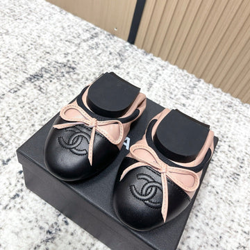 Chanel 26SS Ballet Flats Shoes Pink In Lambskin 591392