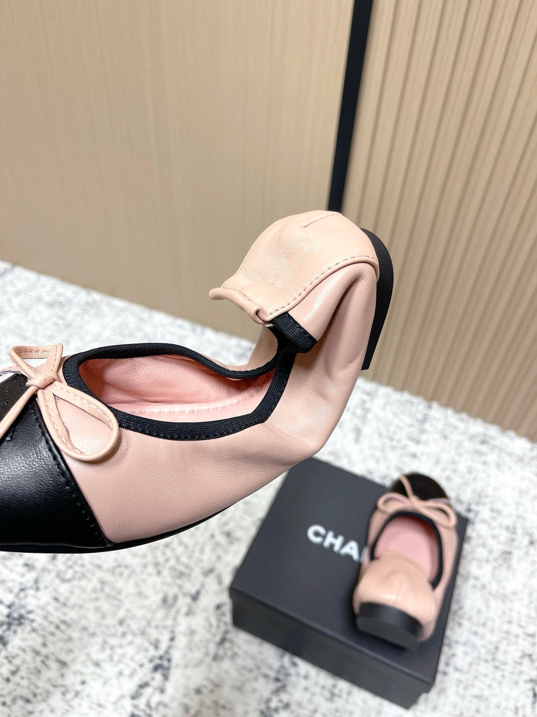 Chanel 26SS Ballet Flats Shoes Pink In Lambskin 591392