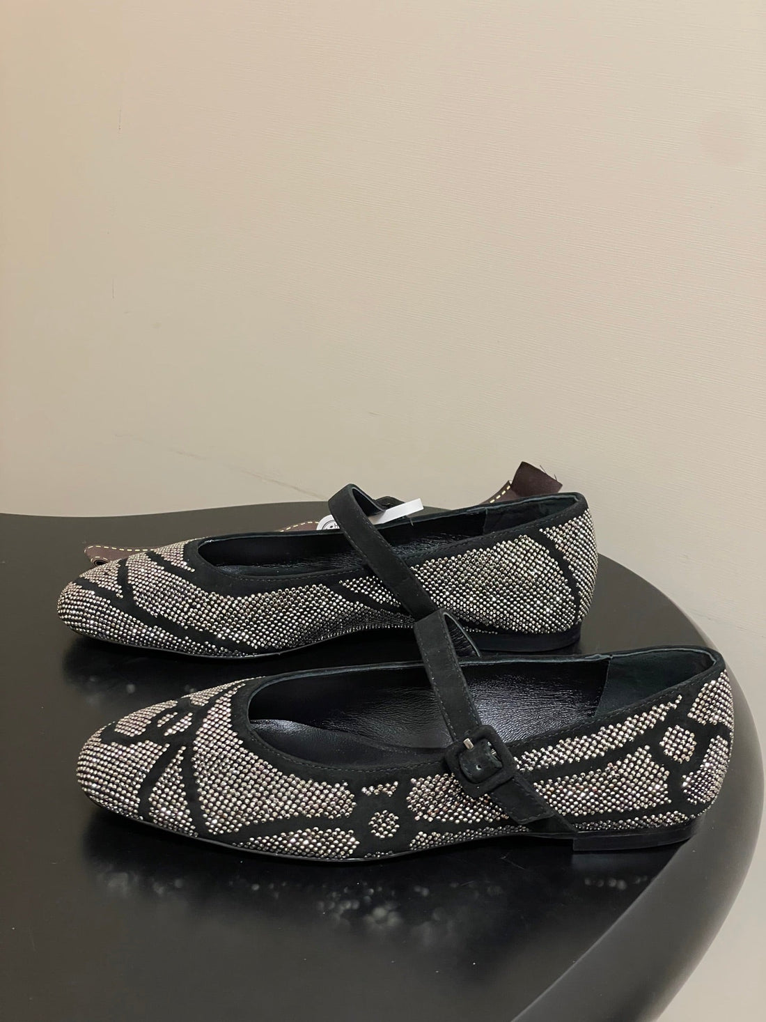 Hermes 26 Light Ballet Flat Metallic Gray In Suede 594342