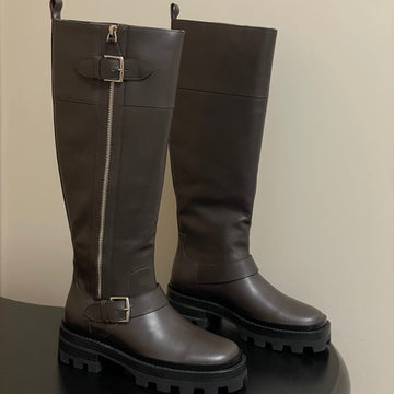 Hm Jaime Boot In Dark Brown Calfskin