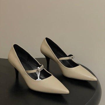 Hm 26 Majeste 60 Pump Beige In Calfskin 593829