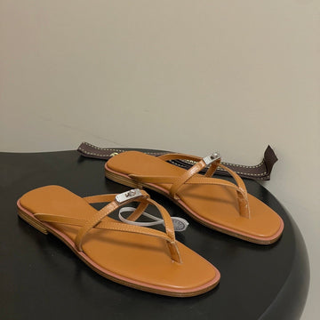 Hm Miss Sandal Brown In Calfskin 593823