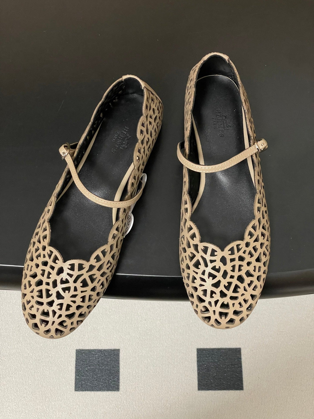 Hm 26S Meli Ballet Flats Beige In Cowhide 593800