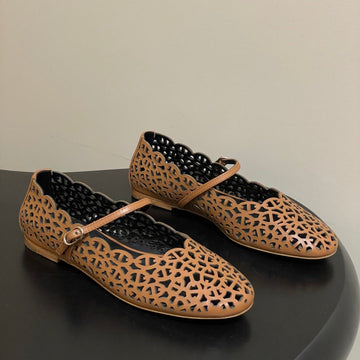 Hm 26S Meli Ballet Flats Brown In Cowhide 593799