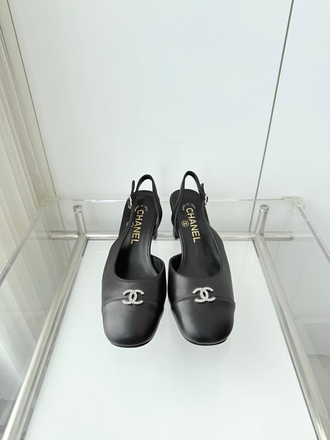 Chanel 26 High Heels Black 50 In Lambskin 597329
