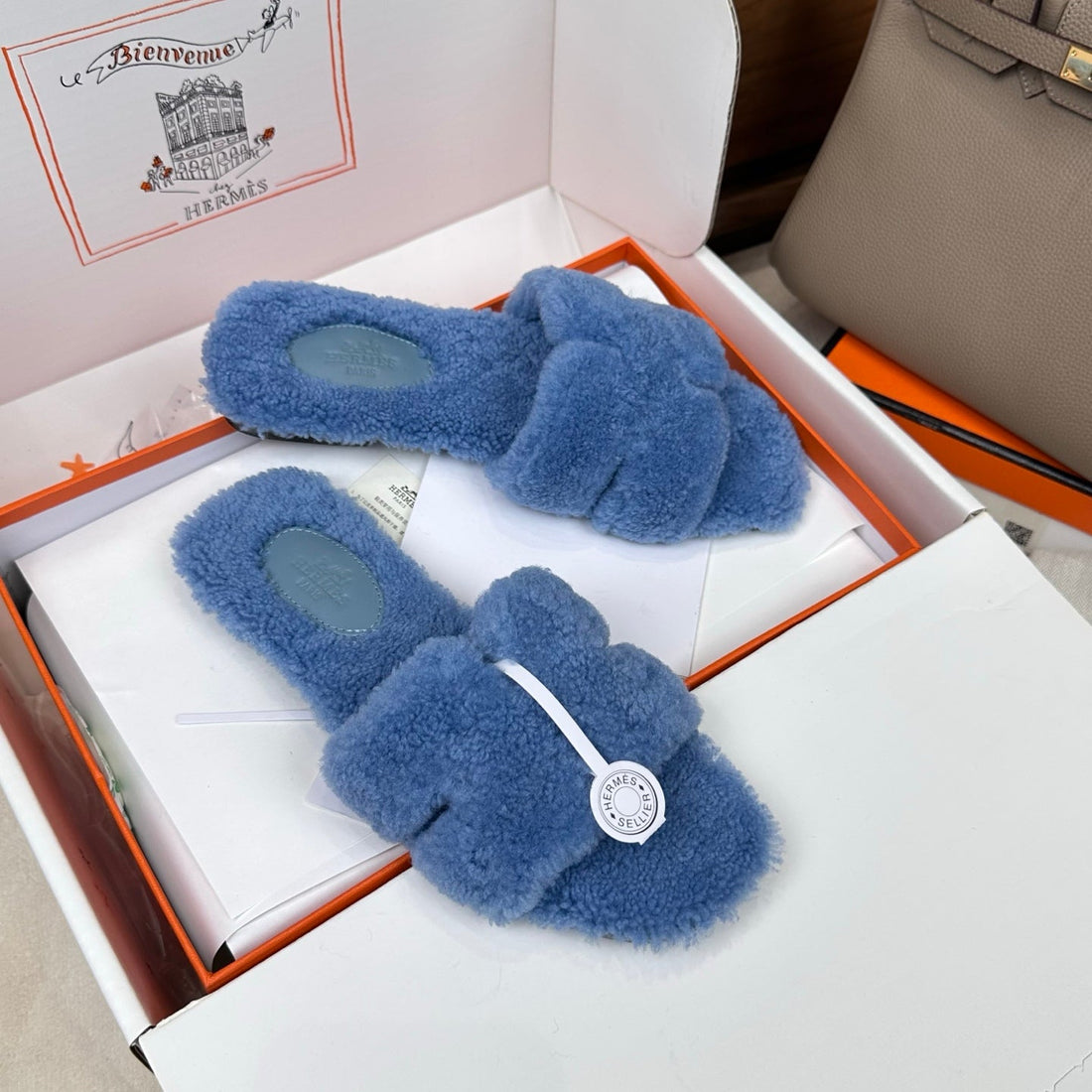 Hm Oran Sandal Blue Wool 598199