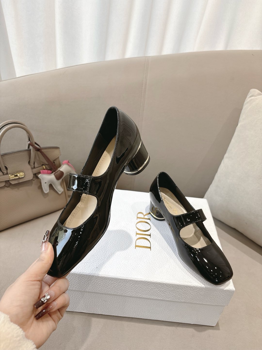 CD Mary Jane High Heels 40 Black In Patent Leather 598181