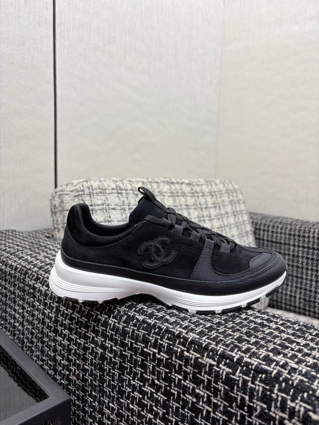 Chanel 26 Quilted Classic Sneaker Black In Lambskin 602476