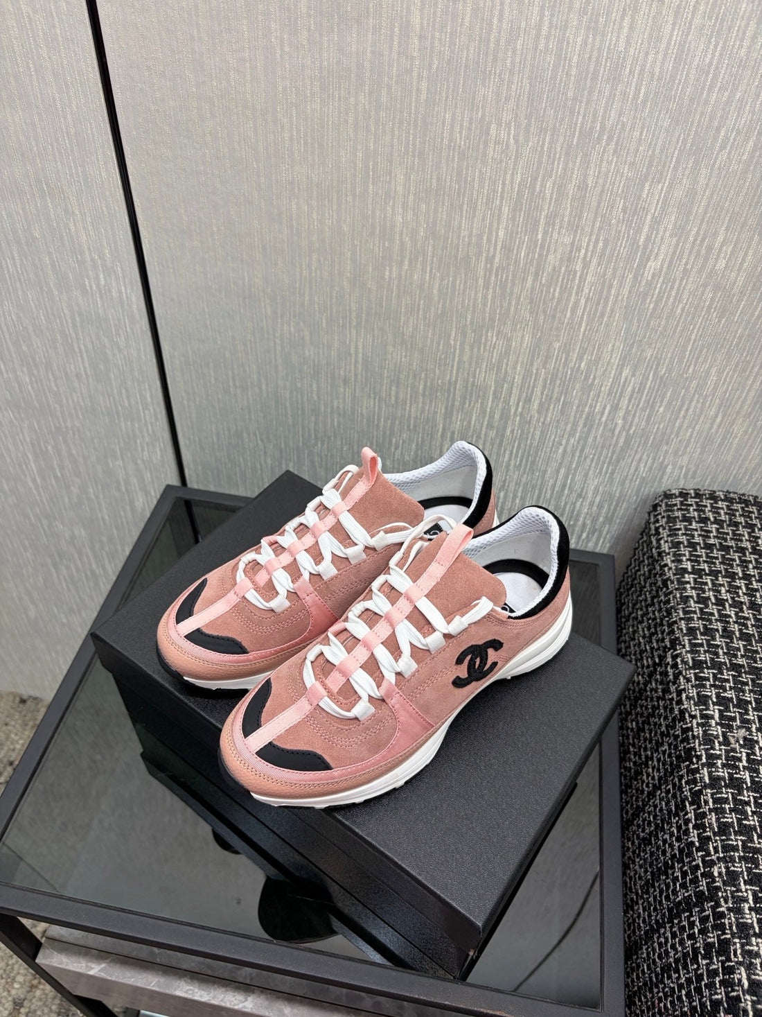 Chanel 26 Quilted Classic Sneaker Pink In Lambskin 602475