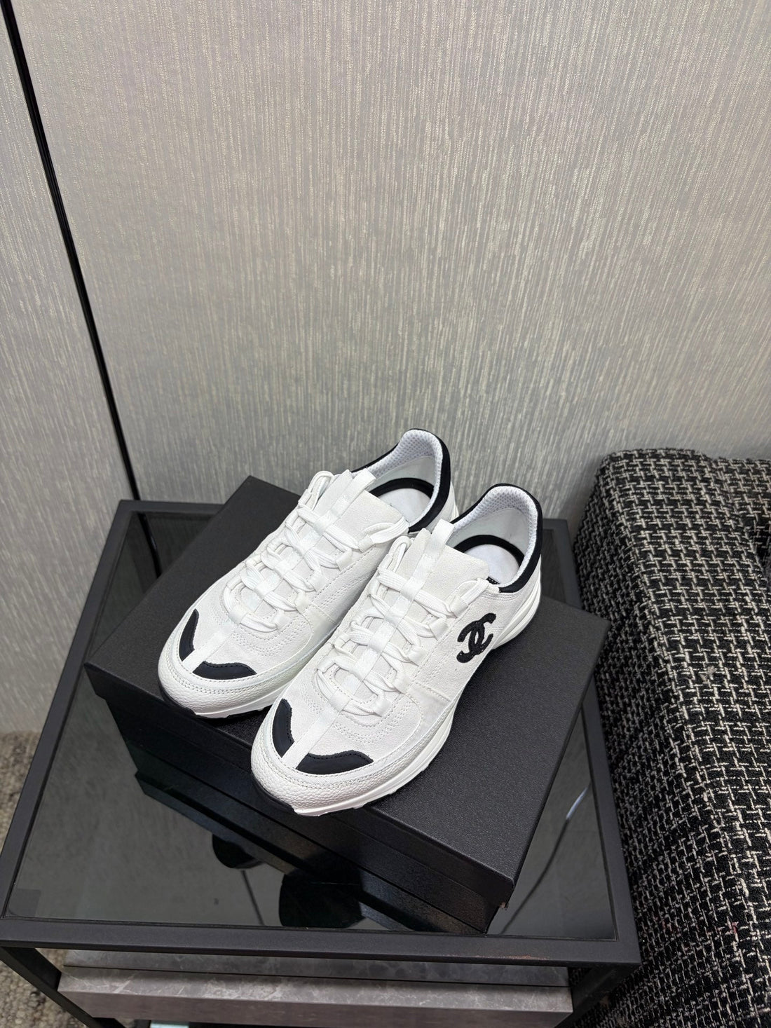 Chanel 26 Quilted Classic Sneaker White In Lambskin 602472