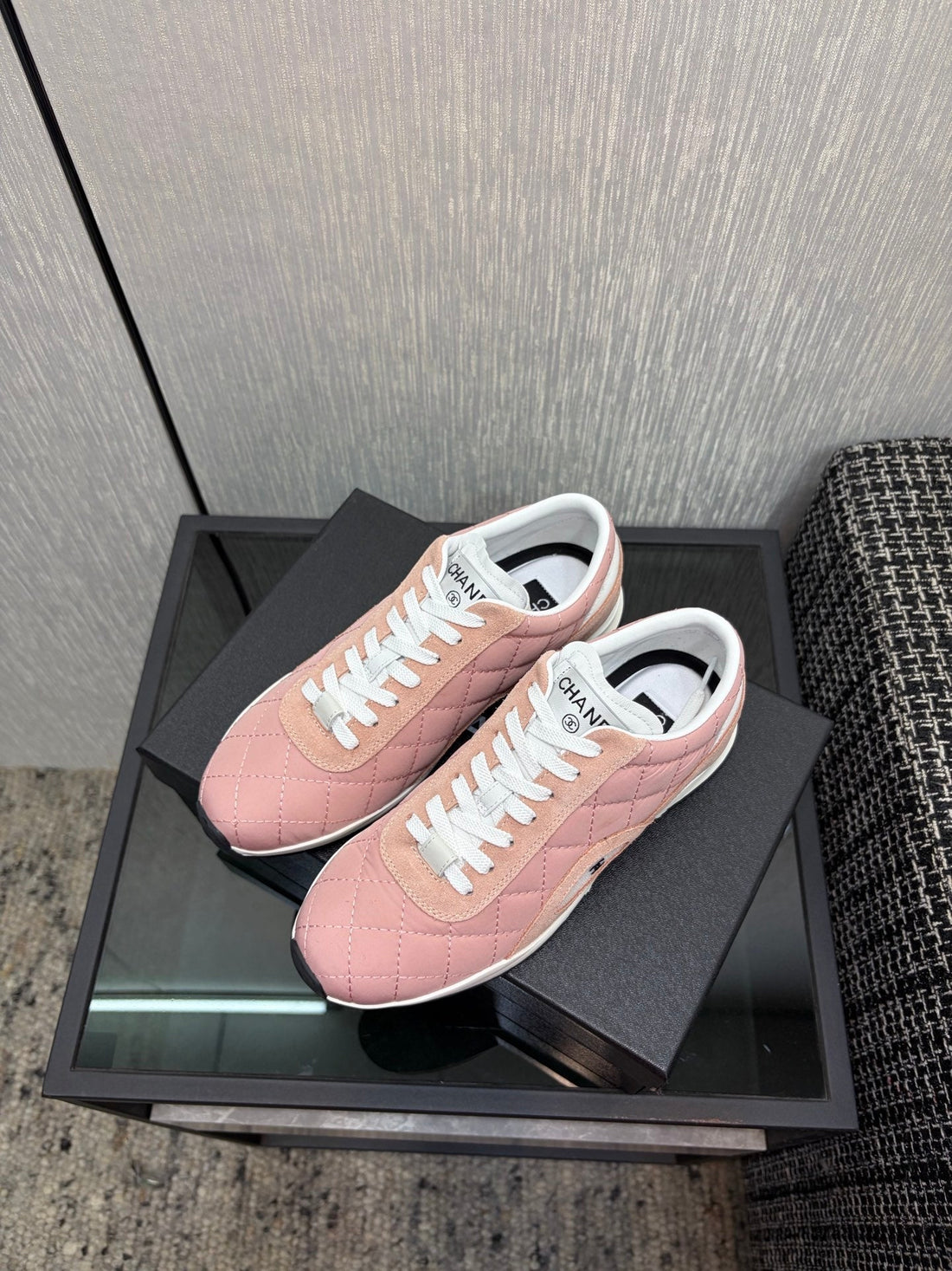 Chanel 26 Quilted Sneaker Pink In Lambskin 602470