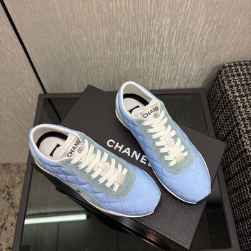 Chanel 26 Quilted Sneaker Blue In Lambskin 602468