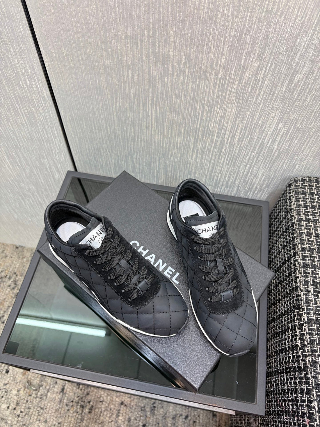Chanel 26 Quilted Sneaker Black In Lambskin 602467