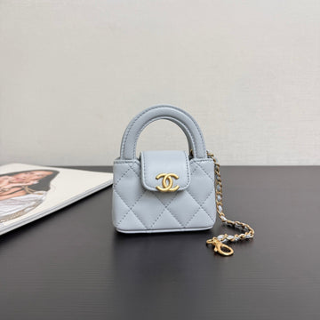 CC 26 Mini Kelly Bag 10 Blue In Sheepskin