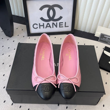 CC Ballet Flats Pink In Cowhide 611701