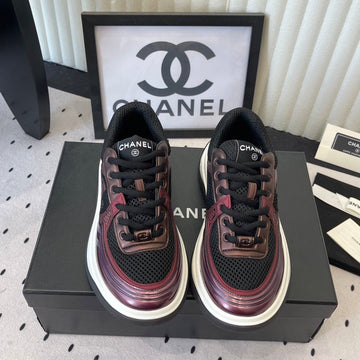 CC Sneaker Burgundy Black In Cowhide 611665