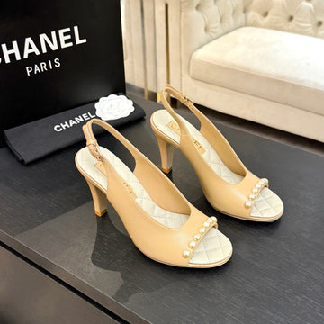 Chanel 26A Slingback Beige In Lambskin 672993