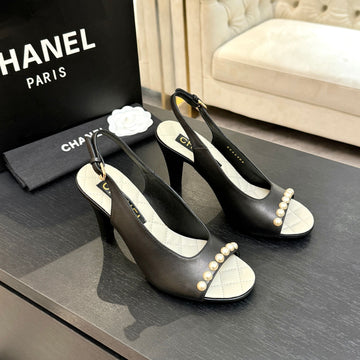 Chanel 26A Slingback Black In Lambskin 672990