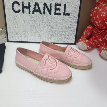 Chanel Espadrilles Pink In Cowhide 684838