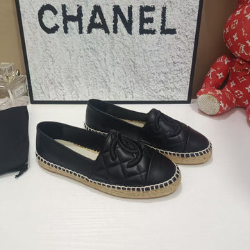 Chanel Espadrilles Black In Cowhide 684836