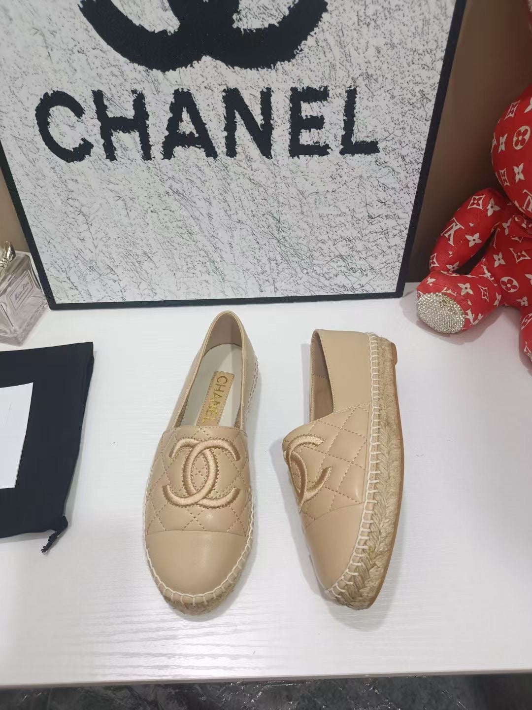 Chanel Espadrilles Beige In Cowhide 684834
